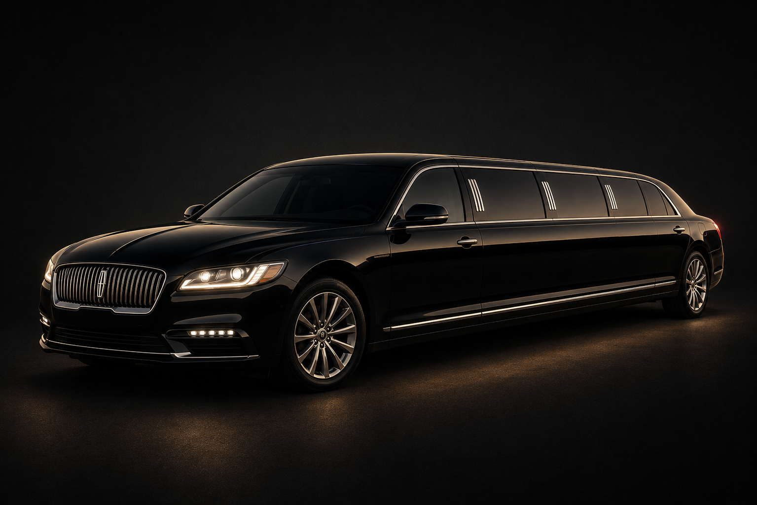 Zwarte stretch limousine voor VIP vervoer